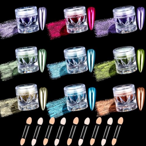 Chrome Mirror Nail Powder Set (9 Colors)