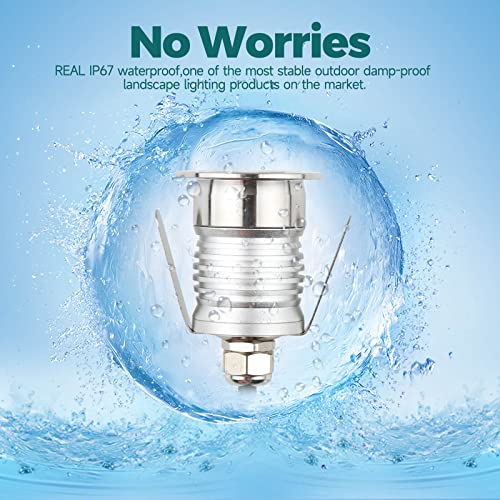 Gardencoin Outdoor Recessed Led Lights, Widely Used Deck Stair And Soffit Lighting, 1W 12-24V Low Voltage Landscape In Ground Well Light, Underwater Pond Light Ultra Waterproof (5000K-6Pack) #TOP2