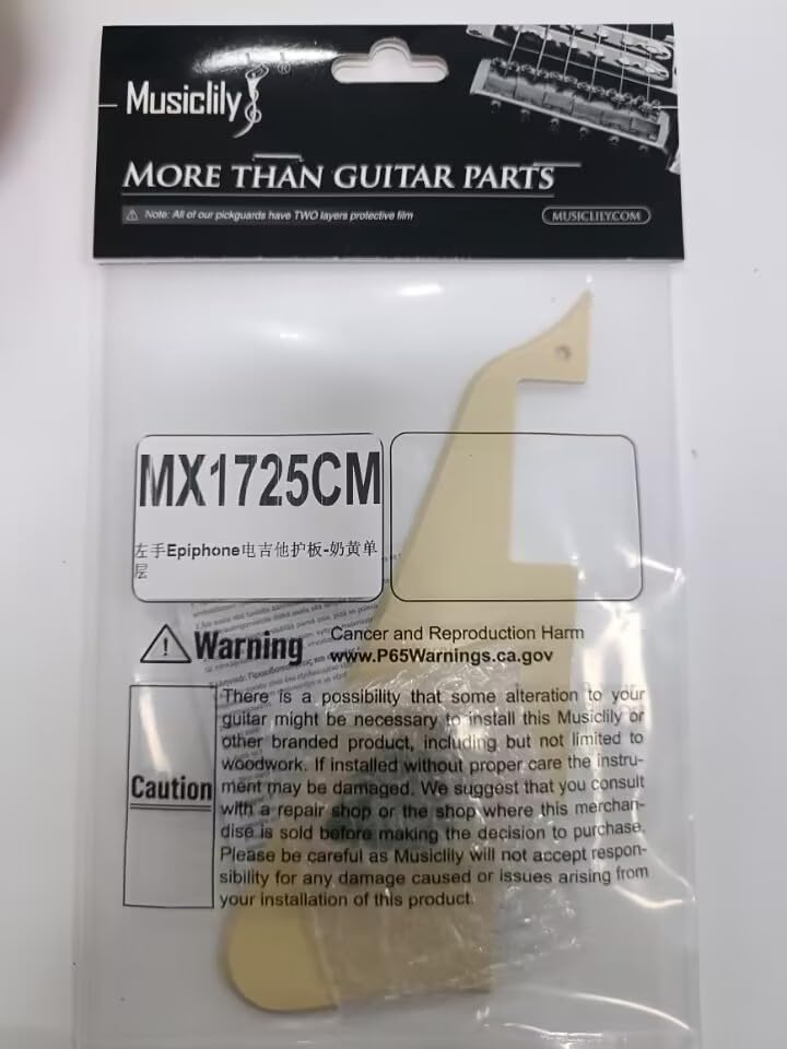 Musiclily Battipenna Per Epiphone Les Paul Modern Style - Plastica Crema 1 Strato, Per Modelli Dal 2006 - Foto 2