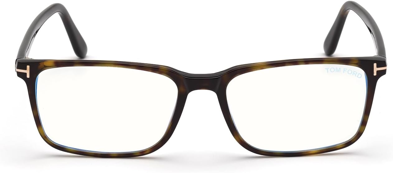 Eyeglasses Tom Ford FT 5735 -B 052 Shiny Dark Havana, Rose Gold"t" Logo/Blue