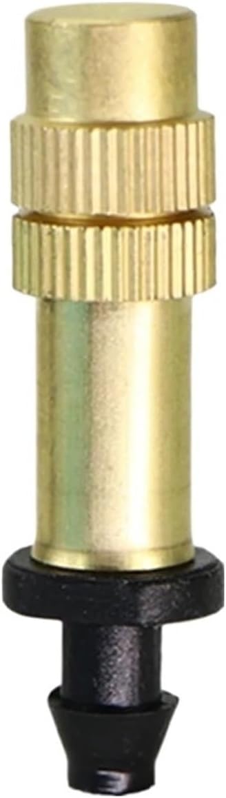 10-100PCS 6 Types of Micro Drip Irrigation Misting Brass Nozzle Garden Spray Cooling Parts Copper Sprinkler 1/4'' Barb for Garden, Patio, Greenhouse(10PCS,43mm)