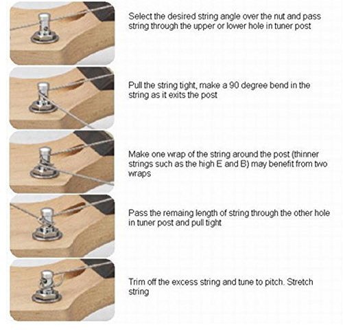Wilkinson 6 Inline Gold E-Z Post Guitar Tuners EZ Post Guitar Tuning Keys Pegs Guitar Machine Heads for Strat Tele