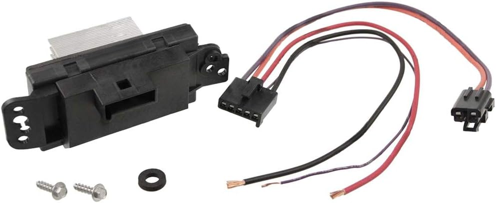 (kits with wiring) Auto Temp Control Blower Motor Resistor kits Compatible with 03-06 Escalade - 03-06 Avalanche Suburban Tahoe / 03-08 Silverado Trailblazer - 03-09 Envoy Sierra Yukon & more 1581773