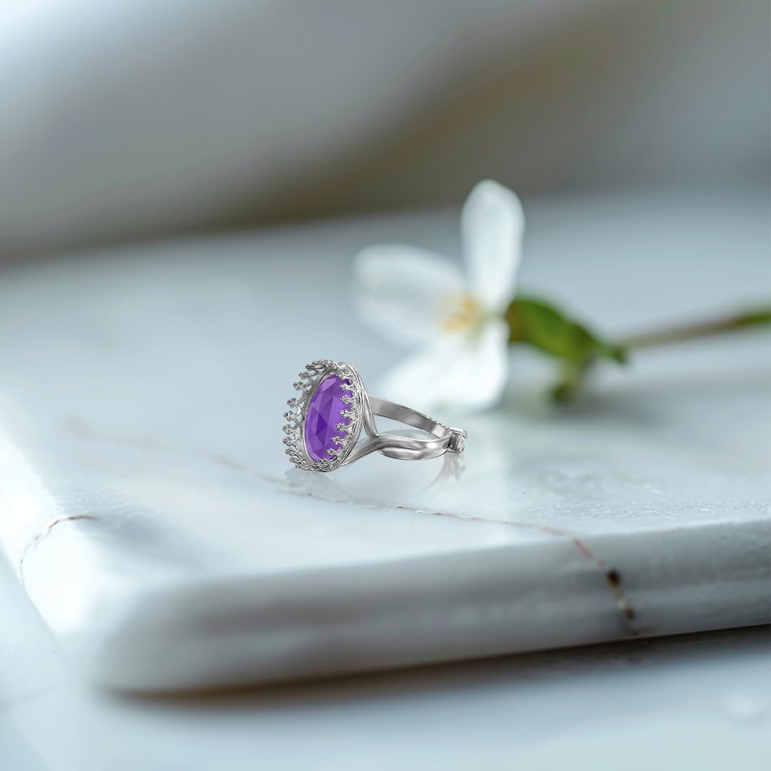 Stera Jewelry 925 Sterling Silver Adjustable Ring Blank with 10-16mm Round Bezel