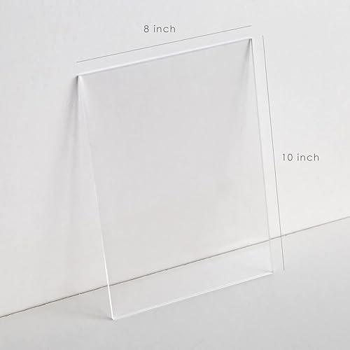 Miniatura 42 de UNIQOOO Paquete de 6 letreros acrílicos esmerilados en blanco para mesa de boda, 11 x 14 pulgadas, hoja acrílica para soporte de números de mesa