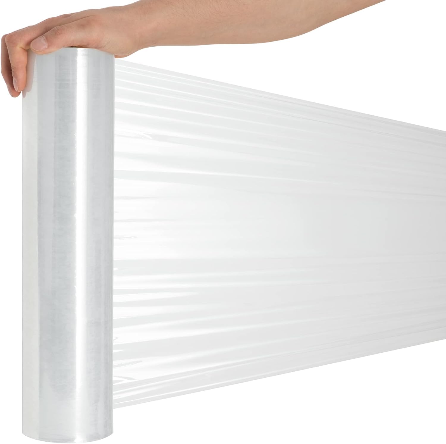 Pellicola Stretch Per Imballaggi 4 Rotoli - Trasparente, 300m X 40cm, Per Traslochi, Magazzino E Protezione Oggetti - Foto 6