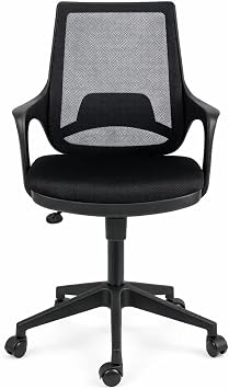 AULE City Work Chair, Office Chair, Computer Chair, Computer Office Chair - Black (Black)