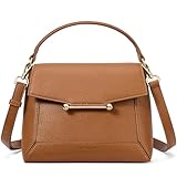 BOSTANTEN Crossbody Bags for Women Vegan Leather Small Purse with Top Handle Shoulder Handbags for Everyday Use, Brown