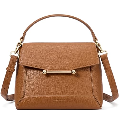 BOSTANTEN Crossbody Bags for Women Vegan Leather Small Purse with Top Handle Shoulder Handbags for Everyday Use, Brown by BOSTANTEN - Used condition - US$25.99