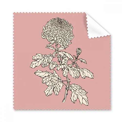 Chiffon de nettoyage chrysanthème noir et blanc pour lunettes et écrans 5pcs DIYthinker