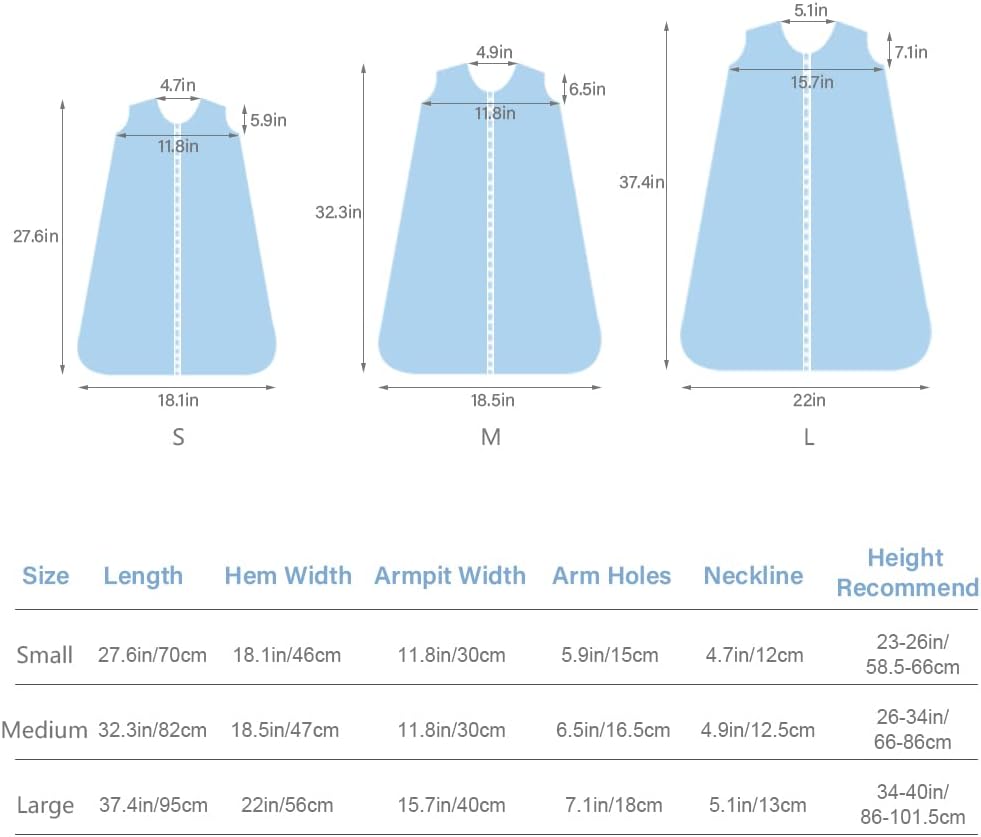 Yoofoss Baby Sleep Sack Wearable Blanket 100% Cotton 3 Pack Baby Sleeping Bag Soft and Comfortable (Small) : Baby