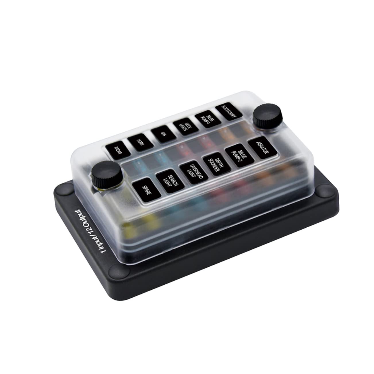 ULTECHNOVO Caja de Fusibles para Coche Bloque de Fusibles Marino Portafusibles de Distribución de Terminales de Batería Adecuado para Camper y Automóvil