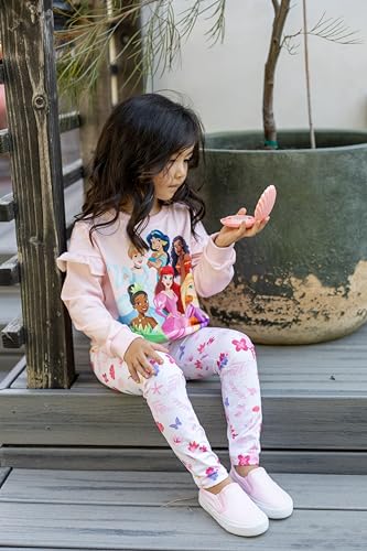 Image of Disney Frozen Minnie Mouse Stitch Princess Fall Toddler Girl Outfit 2 Piece Girl Clothes Long Sleeve Sweatshirt and Leggings