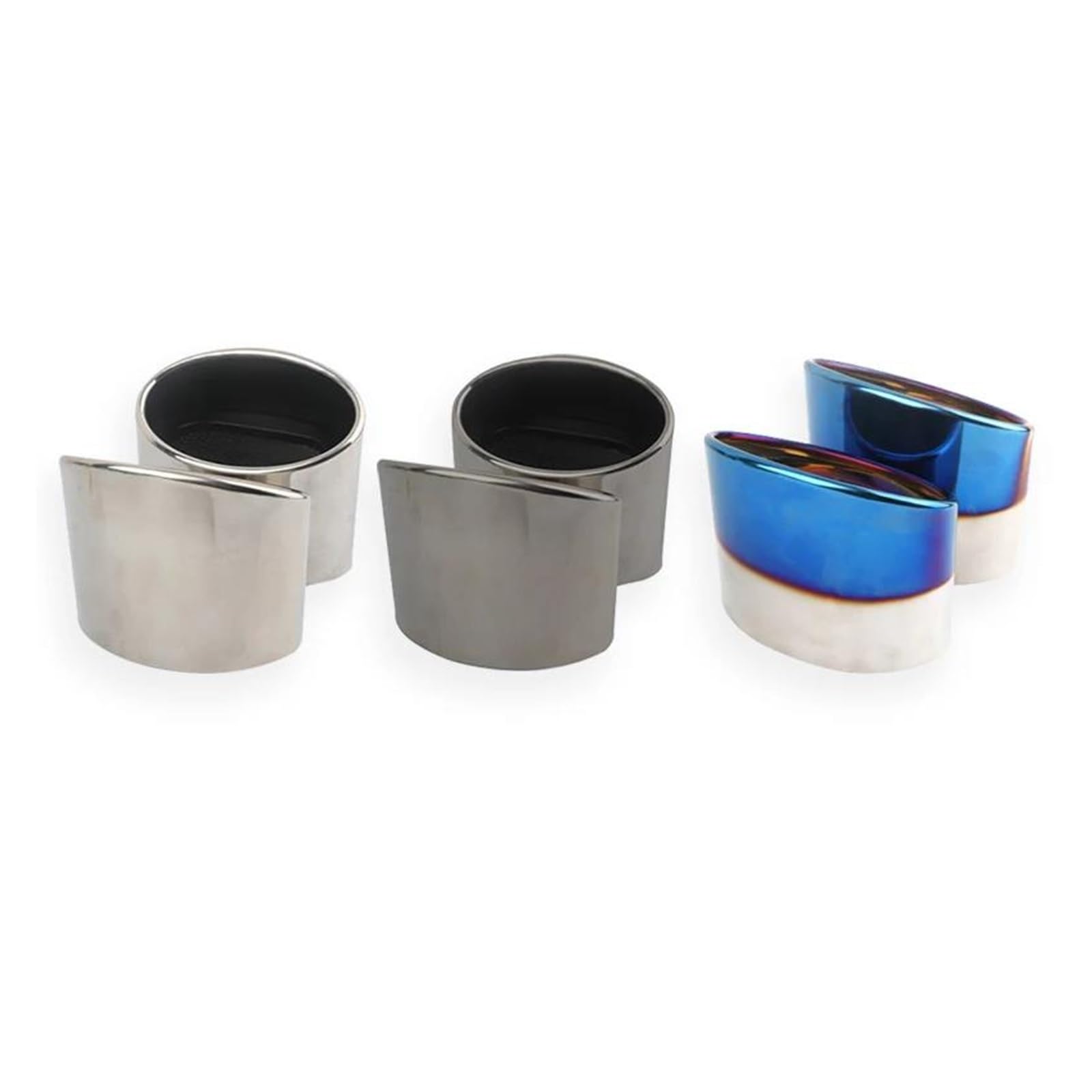 Tubo Escape Coche para Lincoln para Corsair 2019-2023 2 Uds Silenciador Tubo De Escape Acero Inoxidable Punta Silenciador Tubo De Escape Trasero De Coche Tubo Punta Silenciador Escape(1 Pair-Style-B)