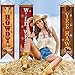 Chiisong 3 Western Party Decorations Cowboy Banners Wild West Hanging Decor Howdy Yes Haw Porch Sign Backdrops for Indoor Outdoor Cowboy Birthday Photo Props Wedding Party Supplies (Western)