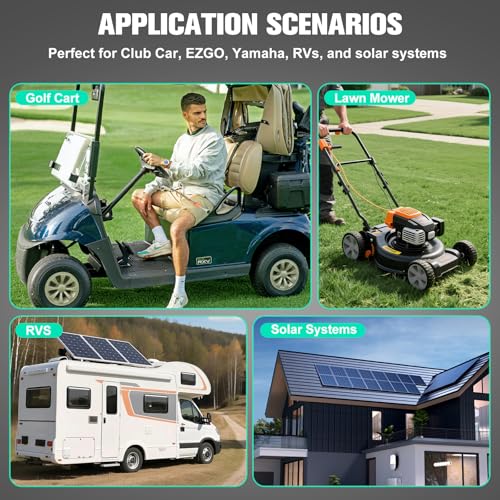 Image of OGRPHY 36V 105Ah Lithium Golf Cart Battery - Metal Case, Conversion Kit with 200A Smart BMS (1000A Peak), Bluetooth & Touch Monitor, 25A Fast Charger | 4000+ Cycles | Fits Golf Carts, Trolling Motors