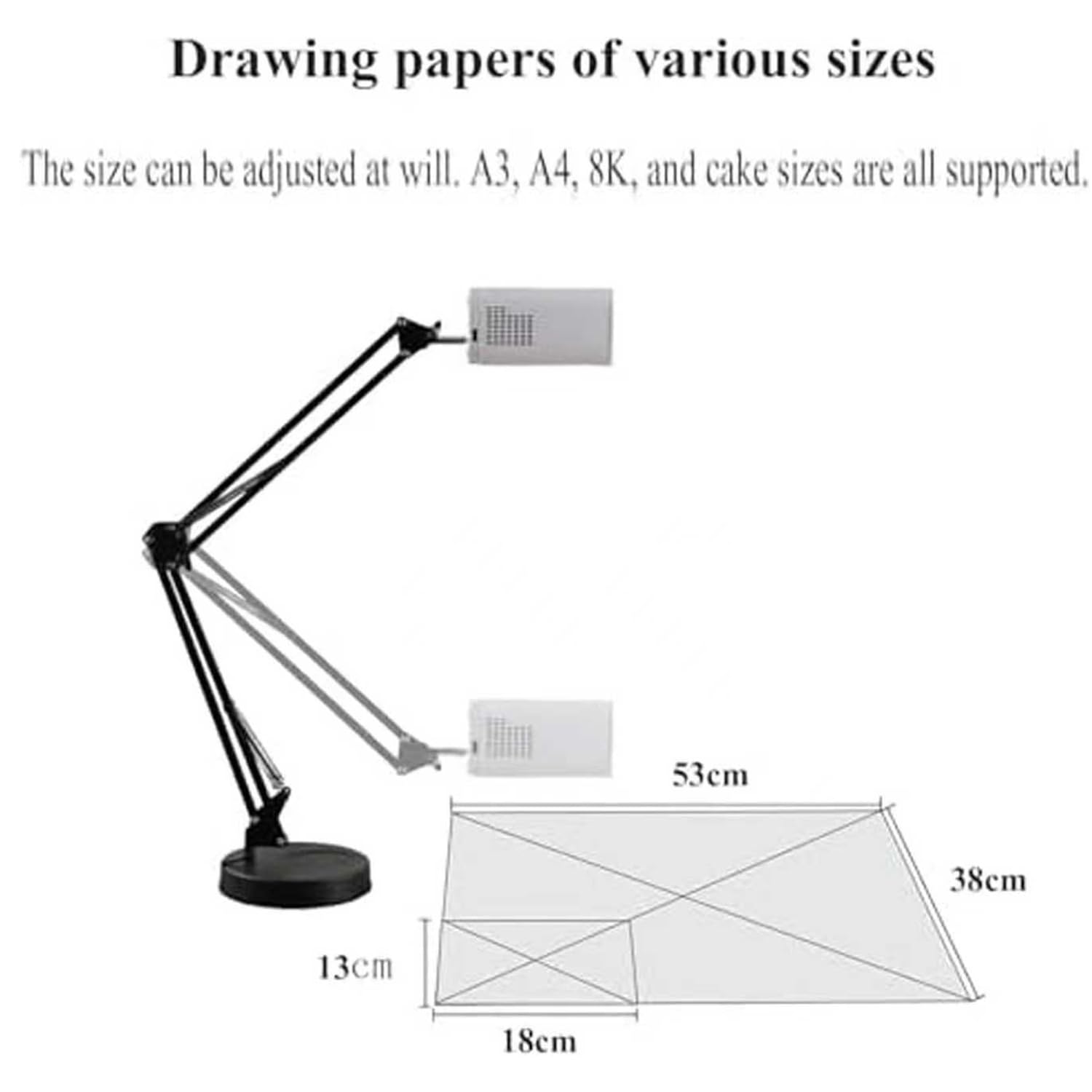 Proyector de dibujo portátil con enfoque ajustable y tamaño de imagen, ideal para proyectos de trazado y arte