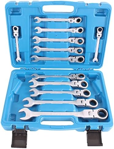 Acesunny 22-tlg. Ratschenschlüssel Set – Gelenk-Ringmaulschlüssel 6–32 Mm | Chrom-Vanadium-Stahl, Mit Koffer
