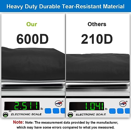 Griddle Cover for Blackstone 22 inch 17 inch Griddle with Hood and Stand,Rip-Proof Upgraded Heavy Duty Material Griddle Cover,Waterproof UV & Fade Resistant Grill Cover with Strap and Air Vent - Thumbnail 2