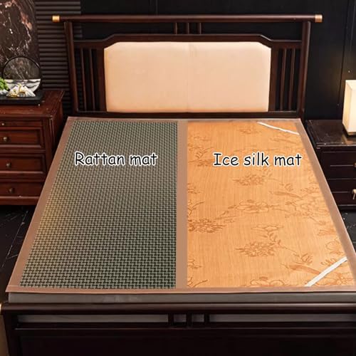 Alfombrilla de cama de bambú premium protector de colchón reversible y ecológico 2