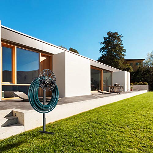 Goforwild Garden Hose Holder, Decorative Hose Butler Sturdy Water Hose Rack, Durable Wall Hose Hanger, Holds 125-Feet Of 5/8-Inch Hose, Hose Reel, Made Of Stainless Cast Aluminum, 7008 #TOP1