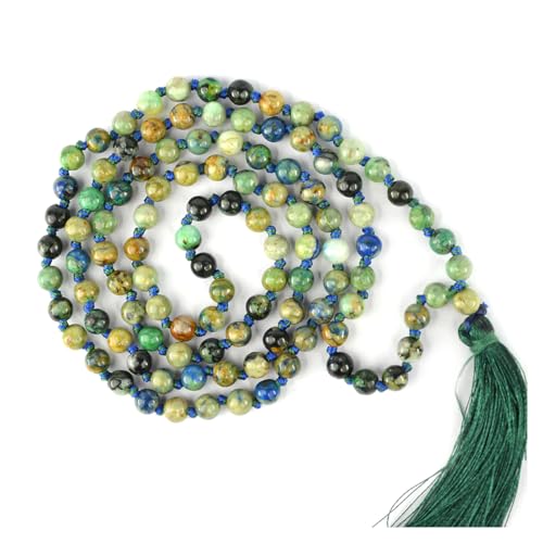 Image of Reiki Crystal Products Natural Reiki Feng-Shui Mala Necklace 6 mm Crystal Stone 108 Bead Jaap Mala for Men and Women