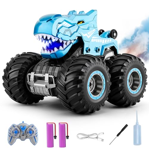 ラジコンカー 子供向け USB Type-C直接充電式 4WD 四輪駆動 360度回転 LEDライト スプレーモード搭載 ラジコン オフロード RCカー 2.4GHz おもちゃ 車 誕生日 贈り物 プレゼント