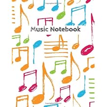 Music Notebook Manuscript Music Notation Paper - Blank Staff Paper - 12 Stave - Standard Notebook for Musicians, Composition, Songwriting with Modern and Colorful Matte Cover