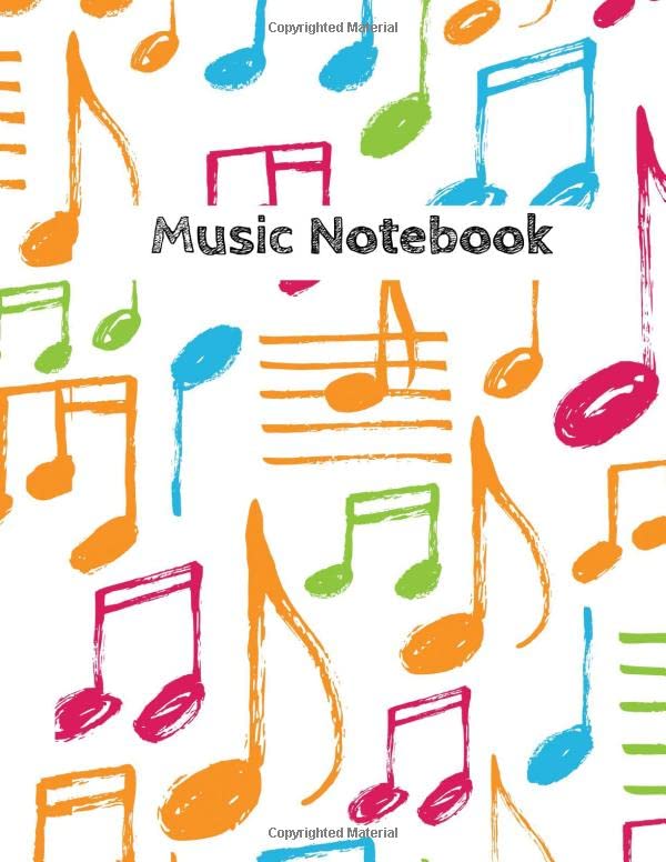 Music Notebook Manuscript Music Notation Paper - Blank Staff Paper - 12 Stave - Standard Notebook for Musicians, Composition, Songwriting with