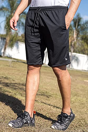 Bermuda Treino DRY FIT Cós de Elástico Bolsos Laterais 102 COR:Preto;Tamanho:G