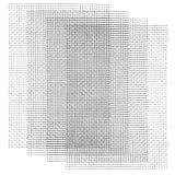 Drahtgitter Feinmaschig Edelstah, 4 Stück Metallgitter Edelstahl Gitter, Drahtgeflecht, für Insektenschutzgitter, Mäusegitter, Filternetz, Lüftungsgitter(210 x 300mm) (5mesh)