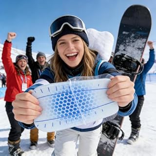 Protège-Tibias De Ski - 2 Pièces Autoadhésives Et Réutilisables Pour La Protection,Coussinets Gel Pour Bottes De Ski Et Snowboard,Sports D'Hiver Course Protection Soulagement Adolescents Hommes Femmes