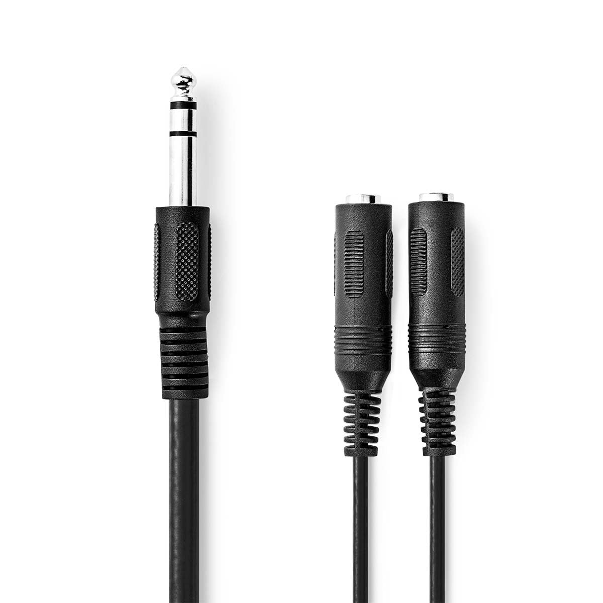 Stereo Audio Cable | 6.35 Mm Male | 2X 6.35 Mm Female | Nickel Plated | 0.20 M | Round | Box 5412810420230