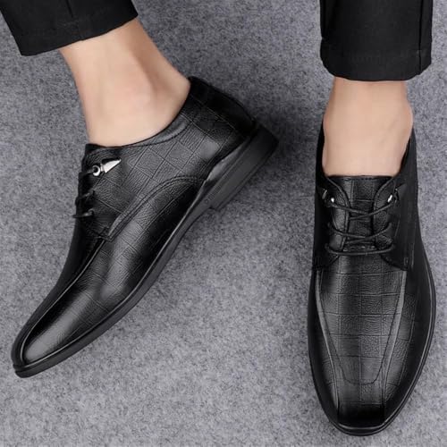 Men's Leather Oxford Business Dress Shoes Comfortable Formal Loafers Classic Pointed Toe Wedding Office Casual Work Footwear3