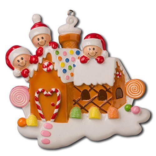 Nasze pierwsze Boże Narodzenie w nowym domu ornament rodzina 3 od PolarX Ornaments