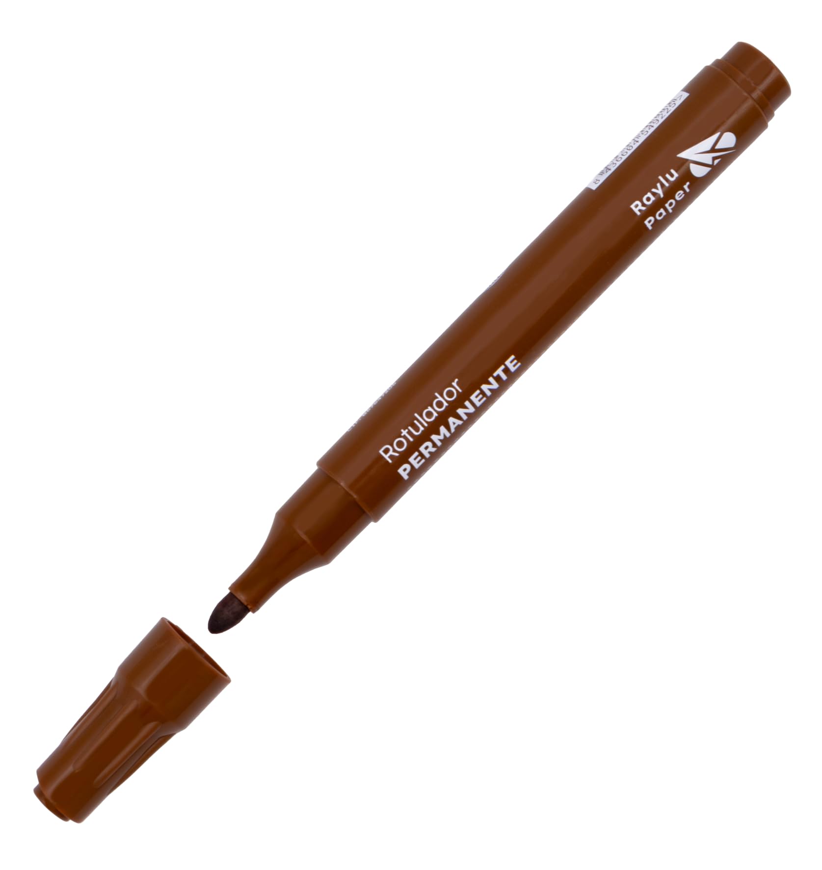 RAYLU PAPER Permanent Marker Pens with 2mm Tip, Permanent Marker, Water Resistant and Fade Resistant, Quick Drying, Ideal for Paper, Cardboard, Plastic, Metal and Fabric (1, Brown)