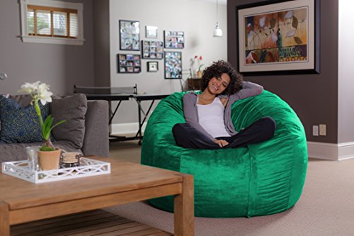 Sofa Sack Bean Bag Chair - Plush, Ultra Soft - Memory Foam Bean Bag Chair with Microsuede Cover - Stuffed Foam Filled Furniture and Accessories for Dorm Room 5 Feet - Aqua Marine - Thumbnail 6