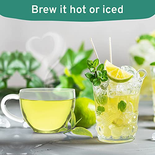 Handpick, Organic Green Tea Bags - 100 Tea Bags | Resealable Bag, Round & Eco-Friendly Tea Bags | From India #TOP5