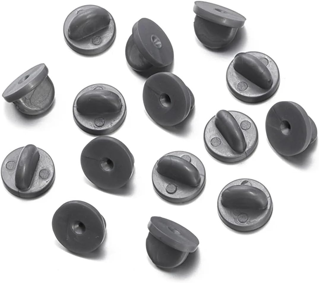 Pin Locks 300pcs Rubber Brooch Pin Back Stopper Clutch Clasp Badge Holder DIY Jewelry Accessories