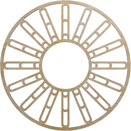 Ekena Millwork 18"OD x 6 1/2"ID x 3/8"T Hale Wood Fretwork Pierced Ceiling Medallion, Birch