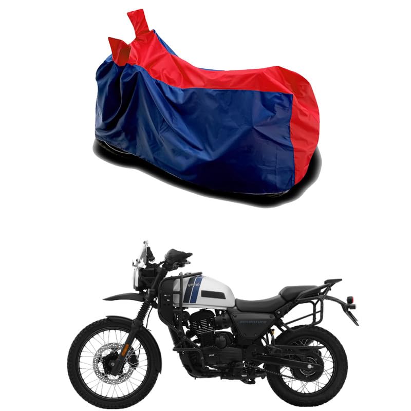 MITHILA MART-Compatible with Compatible with Yezdi Adventure Slick Bike Body Cover Water Resistance Dust Proof UV-Rays Full Body Protection (Black & Red)