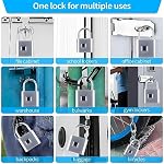 Serrure d'empreintes digitales,Padlock d'impression digitale avec clé d'urgence Initialiser l'empreinte digitale, IP66 Padlock Smart étanche pour entrepôts, salle de gym, écoles, maisons, cabinets de bureau