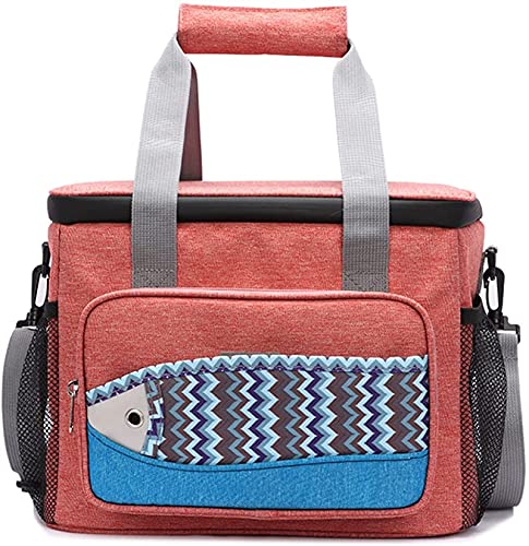 ZEBEYE Picnic bag,Travel bag,Wine Cooler Bag for Beach Oxford Cooler Bags Thermal Insulation (Size:Big Pink) (Size : Small Pink)