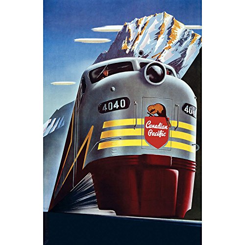 Poster railway Canadian Pacific grand format retro vintage 91x141cm B