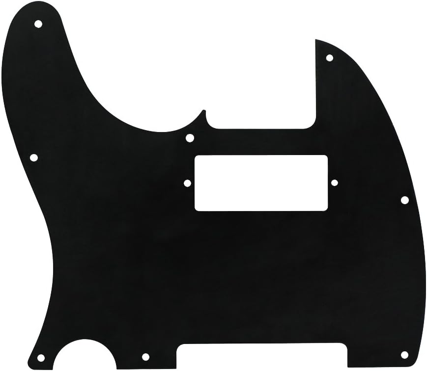 FLEOR 3-Ply 8 Holes Scratch Front Plate TL MINI Humbucker Pickguard for TL TE Style Guitar Replacement,Black/White/Black,Mounted Screw - Image 5