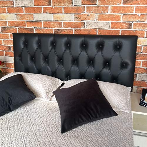 Cabeceira Painel Luna Corino Preto Casal 140 x 60