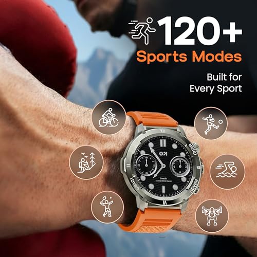 Image of GOBOULT Tuff Hawk Smart Watch 1.39'' HD Display, BT Calling, Working Crown, 150+Watchfaces, 450 Nits Brightness, AI Voice Assistant, SpO2 Monitoring (Green) (Green)