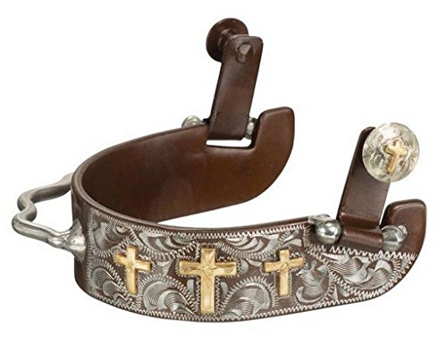Kelly Silver Star 3 Cross W/Silver Bumper Spur - Antique Brown #TOP13