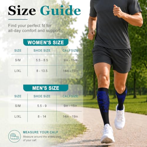 Image of COOLOVER Copper Compression Socks for Women and Men(6 Pairs)-Best Support for Running, Athletic, Travel