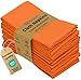 Ruvanti Cotton Dinner Napkins 12 Pack (18" X18"), Cloth Napkins Soft Comfortable Reusable Orange Napkins - Thanksgiving Napkins - Perfect Table Napkins/Fall Napkins for Family Dinners, Weddings.